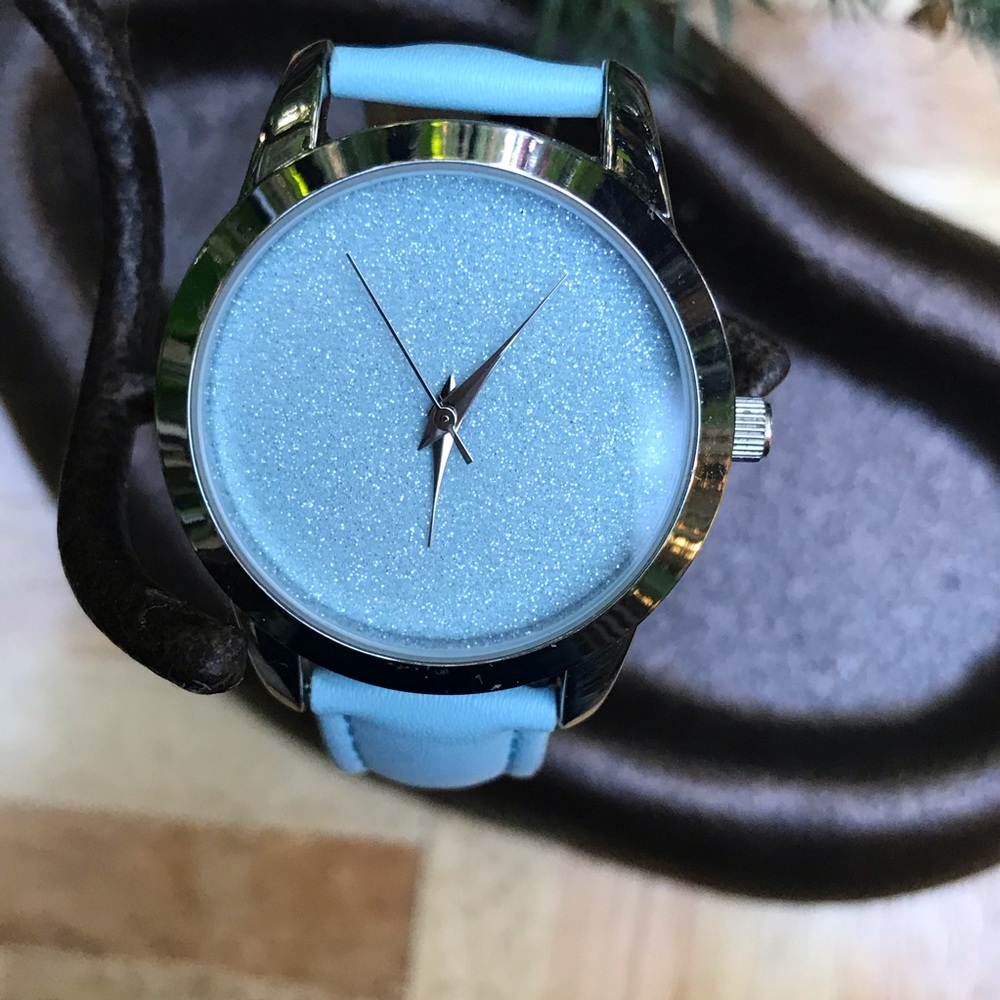 BWC Baby Blue Sparkly Face Watch